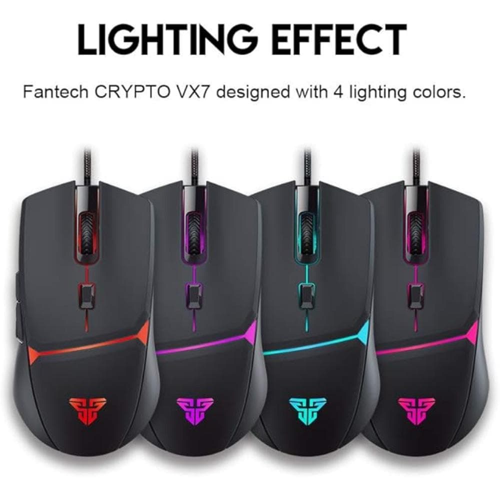 Fantech VX7 CRYPTO Gaming Mouse - Black