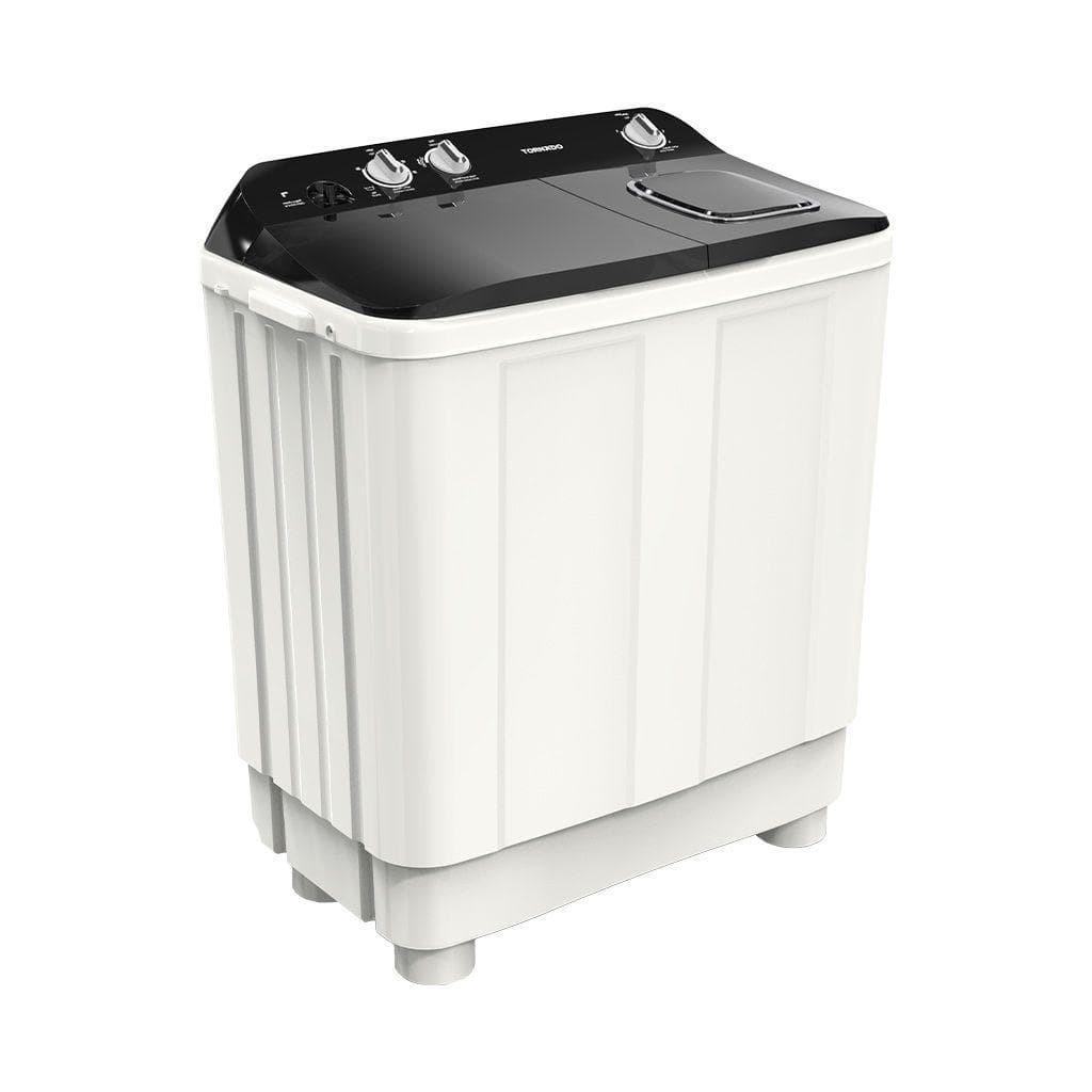 TORNADO Washing Machine Half Auto, 10 Kg - White Black, TMH-HS10C(WK)