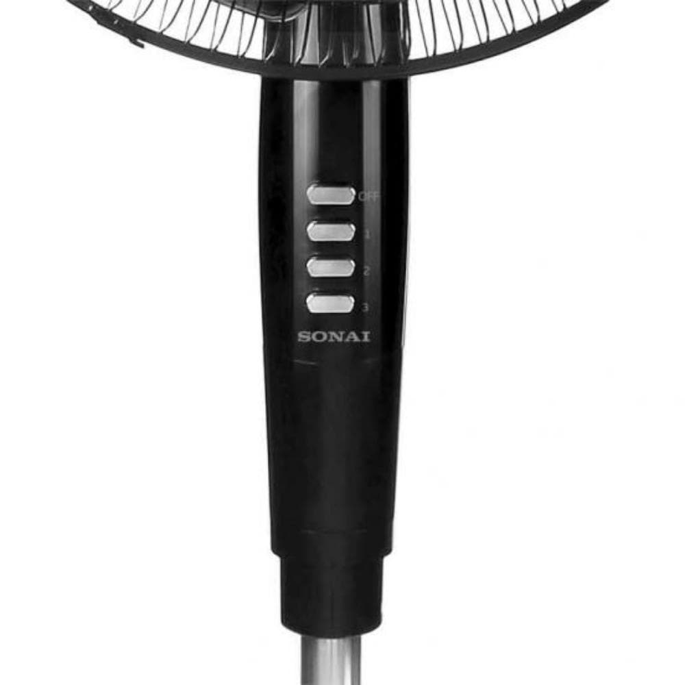 Sonai Stand Fan, 18 inch , 70 Watt , 3 Speed - Black, MAR–1831