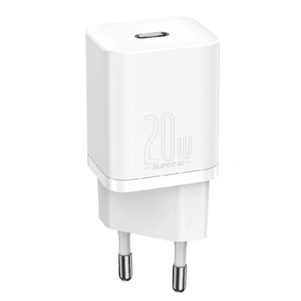 Baseus Super Si 1C Fast Charger Type-C, 20W, CCSUP-B02 - White
