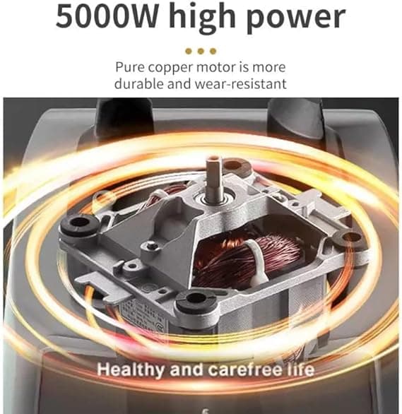 Sokany Electric Blender, 5000 Watt, High Power, SK-666 - Transparent Black
