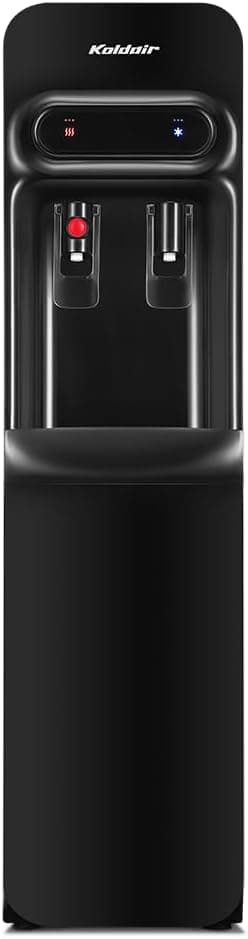 Koldair Water Dispenser Top-Load Freestanding, Two Taps Hot And Cold, Slim - Black