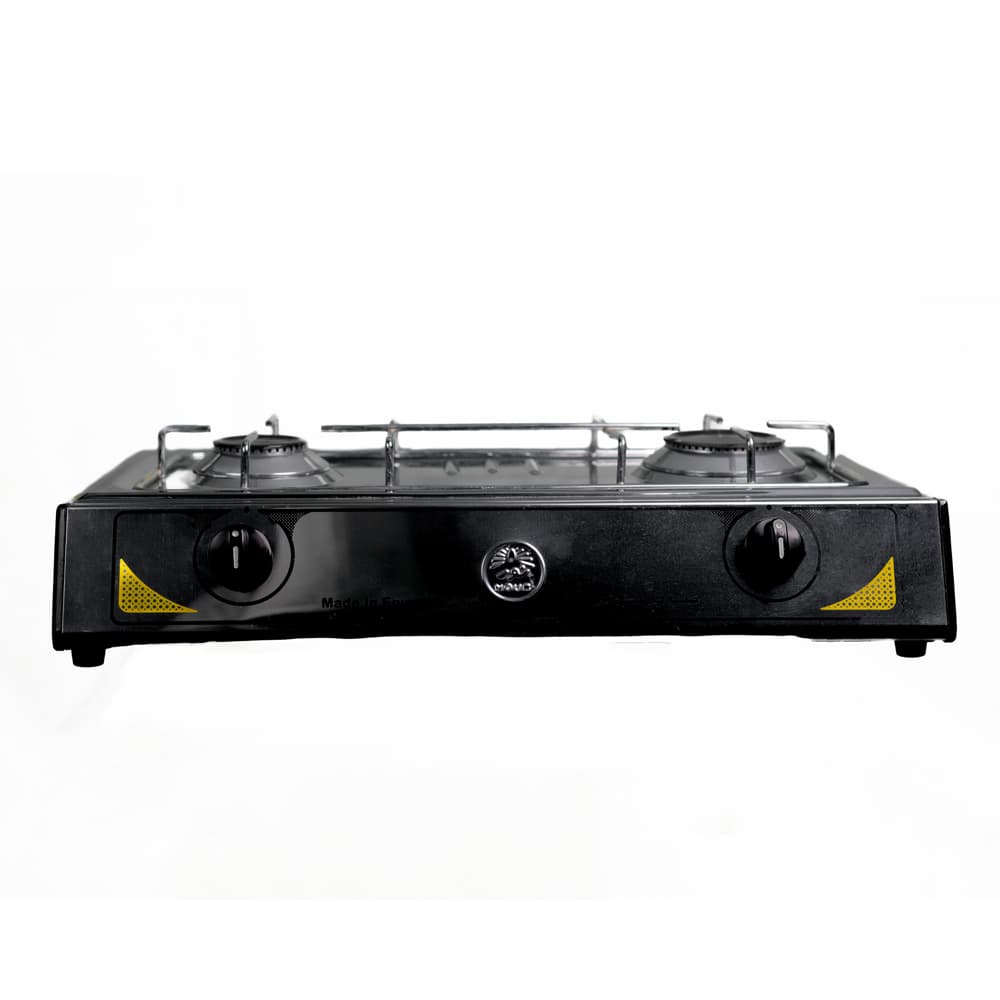 Nour Gas Cooker, Stainless Steel, 2 Burners - Silver