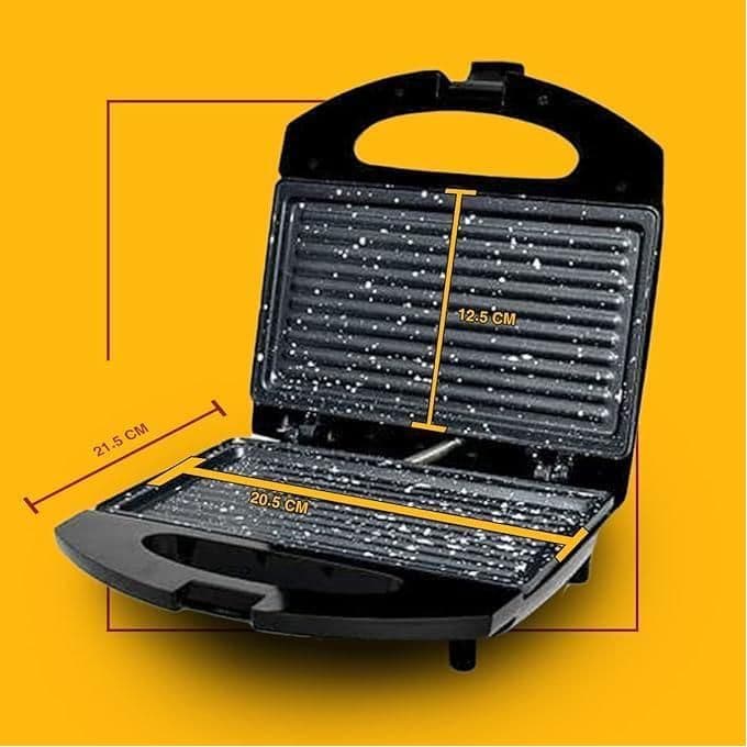 HMA Granite Non-Stick Sandwich Maker, 750W, Black