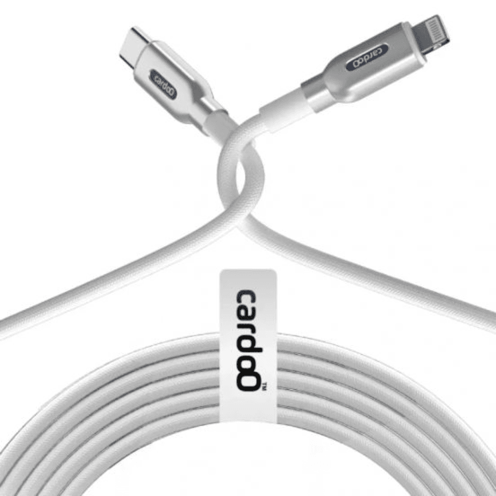CardoO USB-C to Lightning Data Cable, 1.2 Meter, 27 Watt, CGLCTL01W - White
