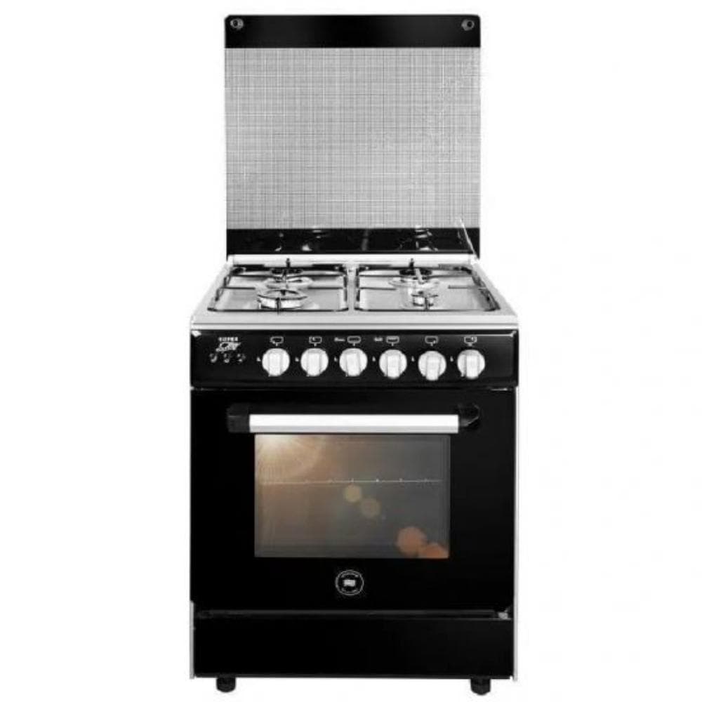Unionaire Eco Cooker, 55 x 55 cm, 4 Burners, C55SSB-AP-426-SO-A-STEEL - Black