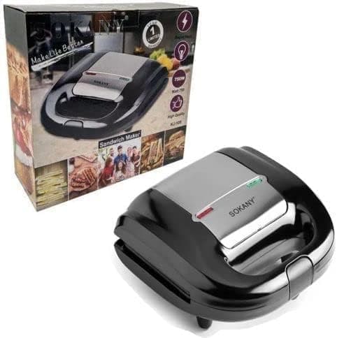 Sokany KJ-108 750W Black Sandwich Maker