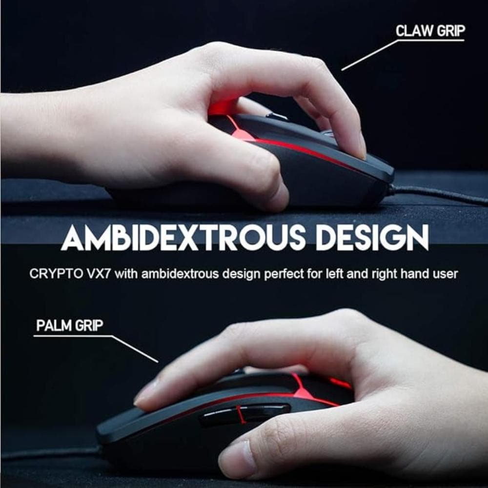 Fantech VX7 CRYPTO Gaming Mouse - Black