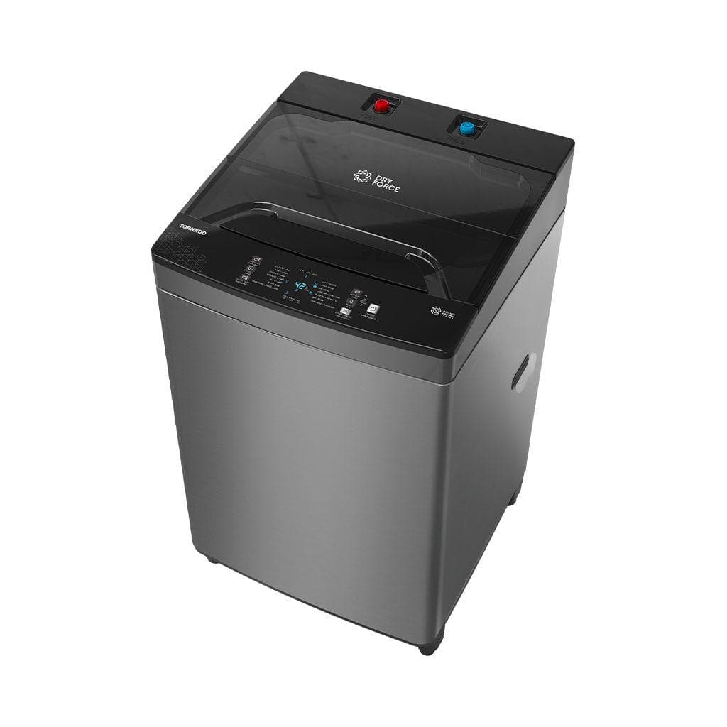 Tornado Washing Machine, 8 Kg, Pump - Silver, TWT-TLN08LSL