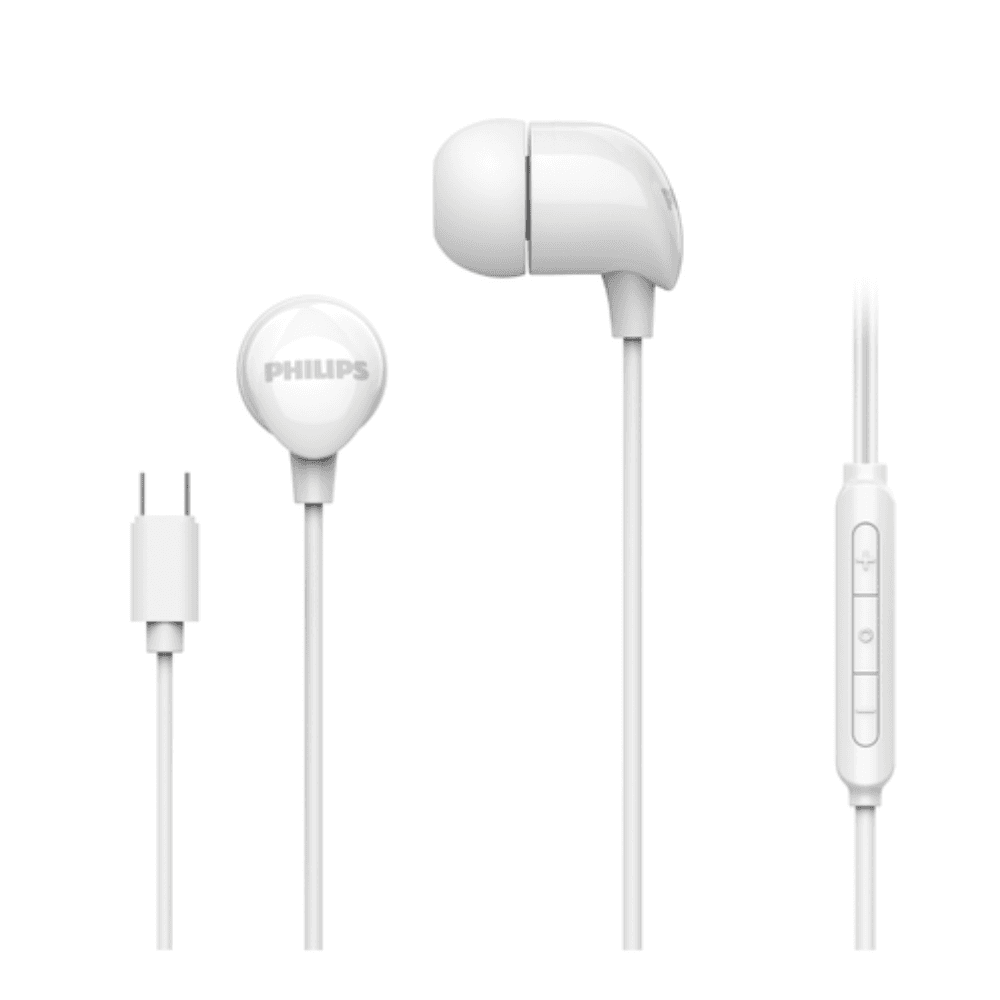 Philips TAE2146 Wired Earphone With Mic USB Type-C Connector In Ear - White