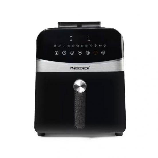 Media Tech Air Fryer, Digital, 6 Liters, 2000 Watts, 2 Heaters - Black, MT-AF50D