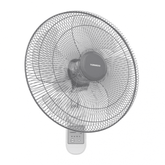Tornado Wall Fan 16 Inch 4 Blades With Remote, TWF-30 - White