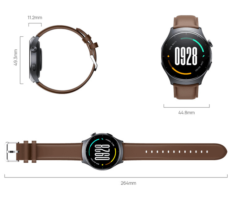 Mibro Watch Lite 3 Smart Watch for Unisex, AMOLED HD Display, 1.3 Inch - Dark Grey