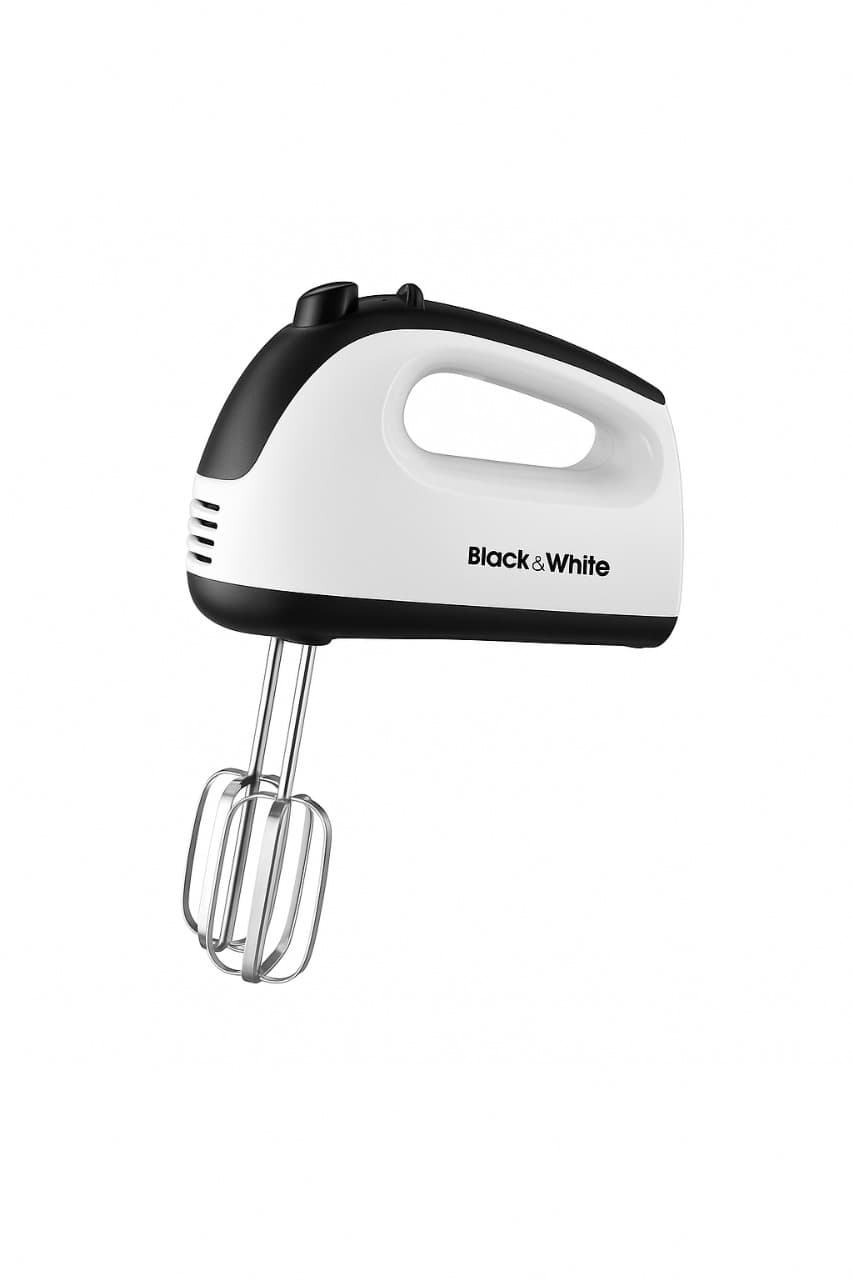 Black & White Hand Mixer, 300 Watts - White, MX-2100
