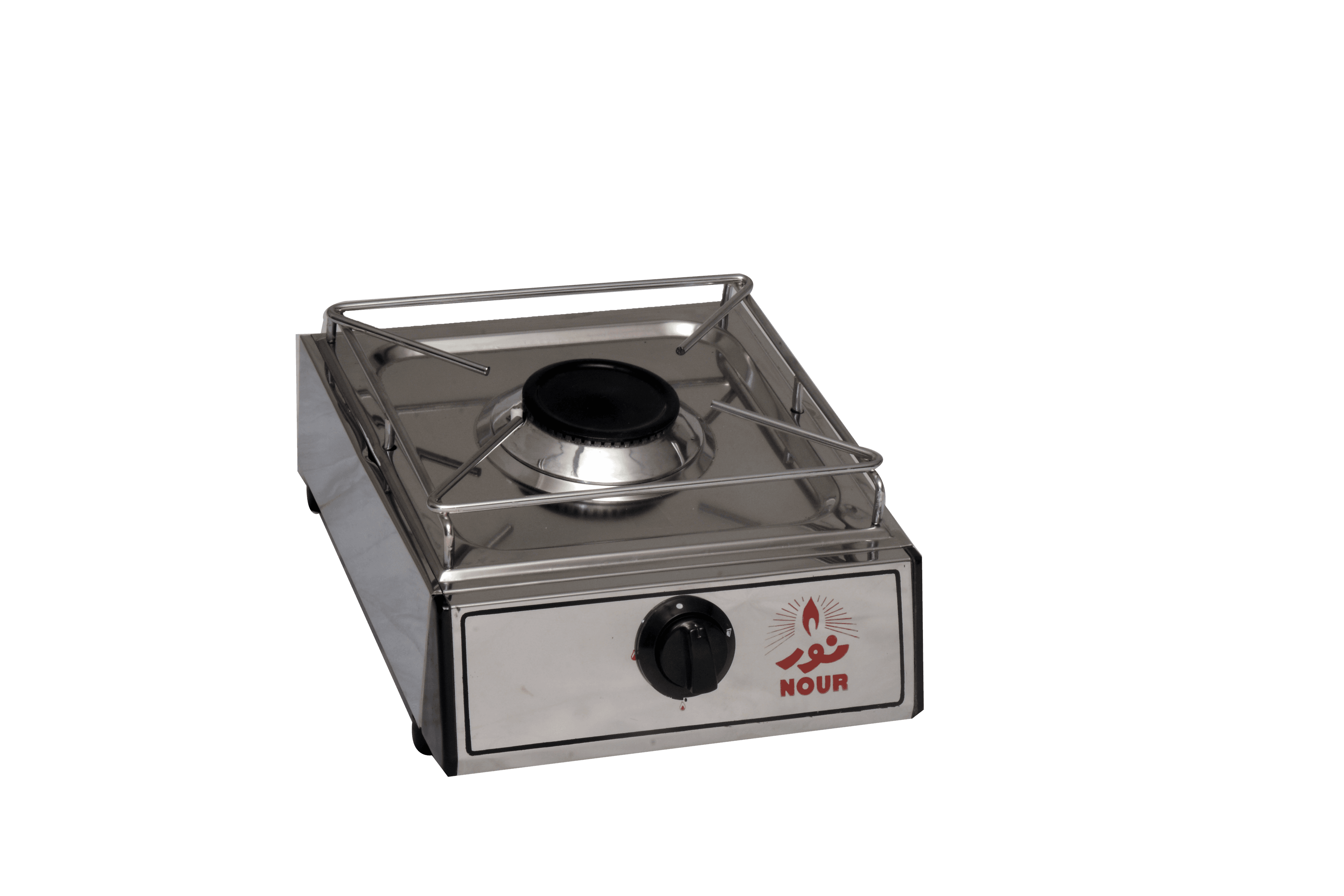 Nour Flat Cooker, Stainless Steel, Self-Ignition, 1 Burners - Silver