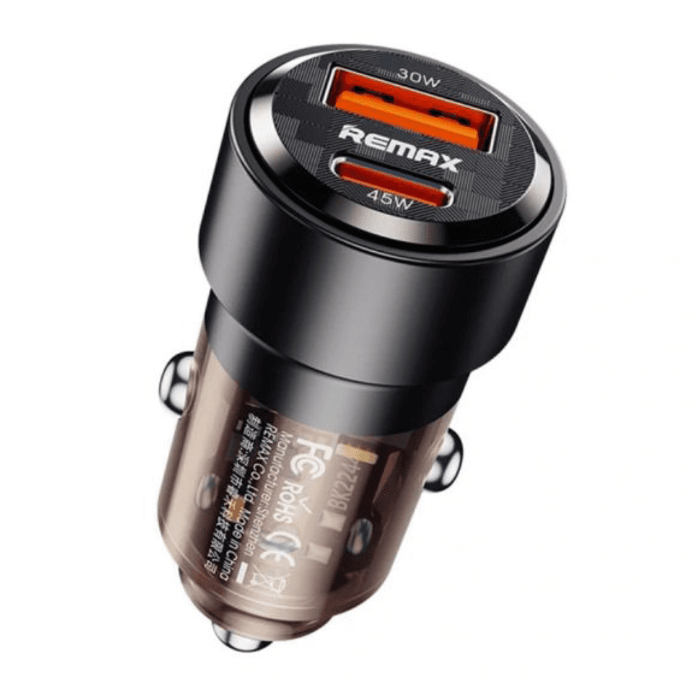 Remax RCC360 75W Car Charger Adapter, 1C+1A - Black