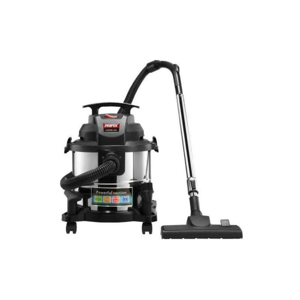 Prifix El-Dababa Bagless Drum Vacuum Cleaner, 2200 Watt, Black Silver 