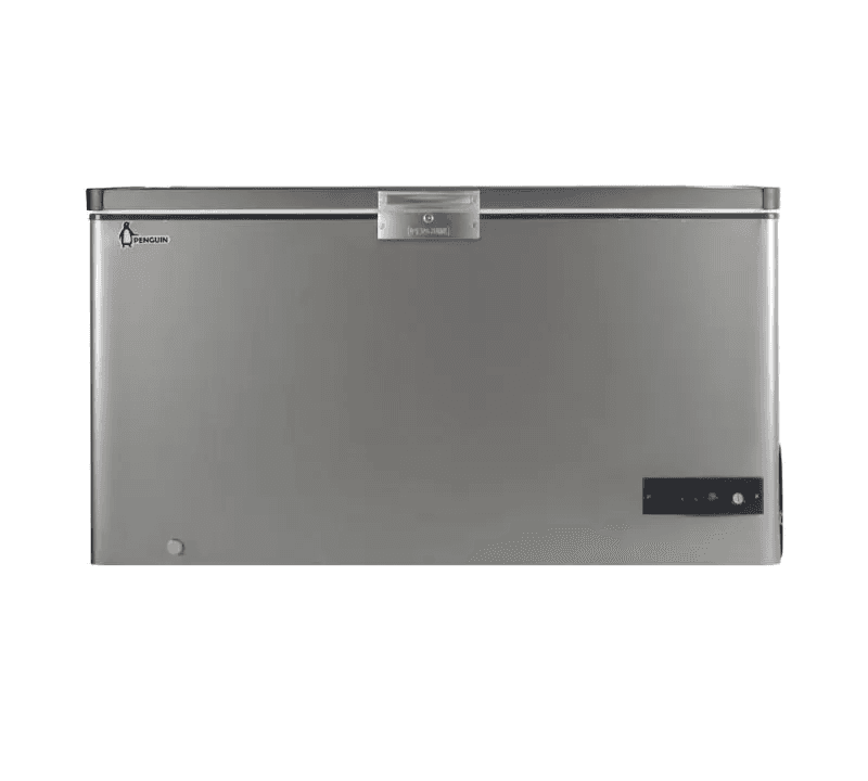  Penguin Chest Freezer, Defrost, 505 Litre - Silver, ES571-L