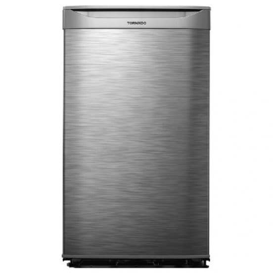 Tornado Mini Bar Refrigerator, Defrost, 100 Liter, MBR-AR100-S - Silver