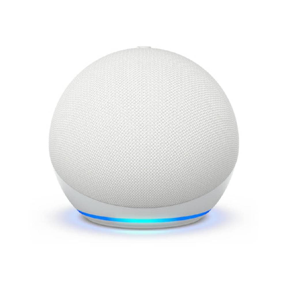 مكبر صوت أمازون إيكو دوت الذكي من الجيل الخامس مع مساعد أليكسا المدمج - أبيض