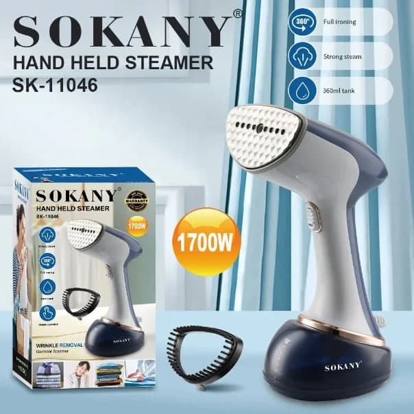 Sokany Handheld Garment Steamer, 1700W, 360ml, White