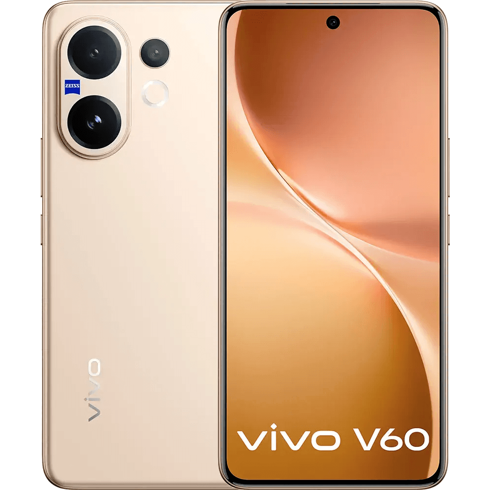 فيفو V60 بشريحتين اتصال، 512 جيجابايت، 12 جيجا رام، شبكة الجيل الخامس - ذهبي