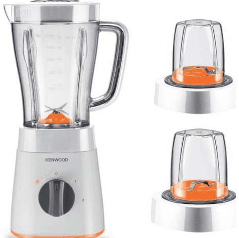 product-Kenwood Blender with 2 Mills, 500 Watt, 1.5 Liter, White - BLP15.360WH