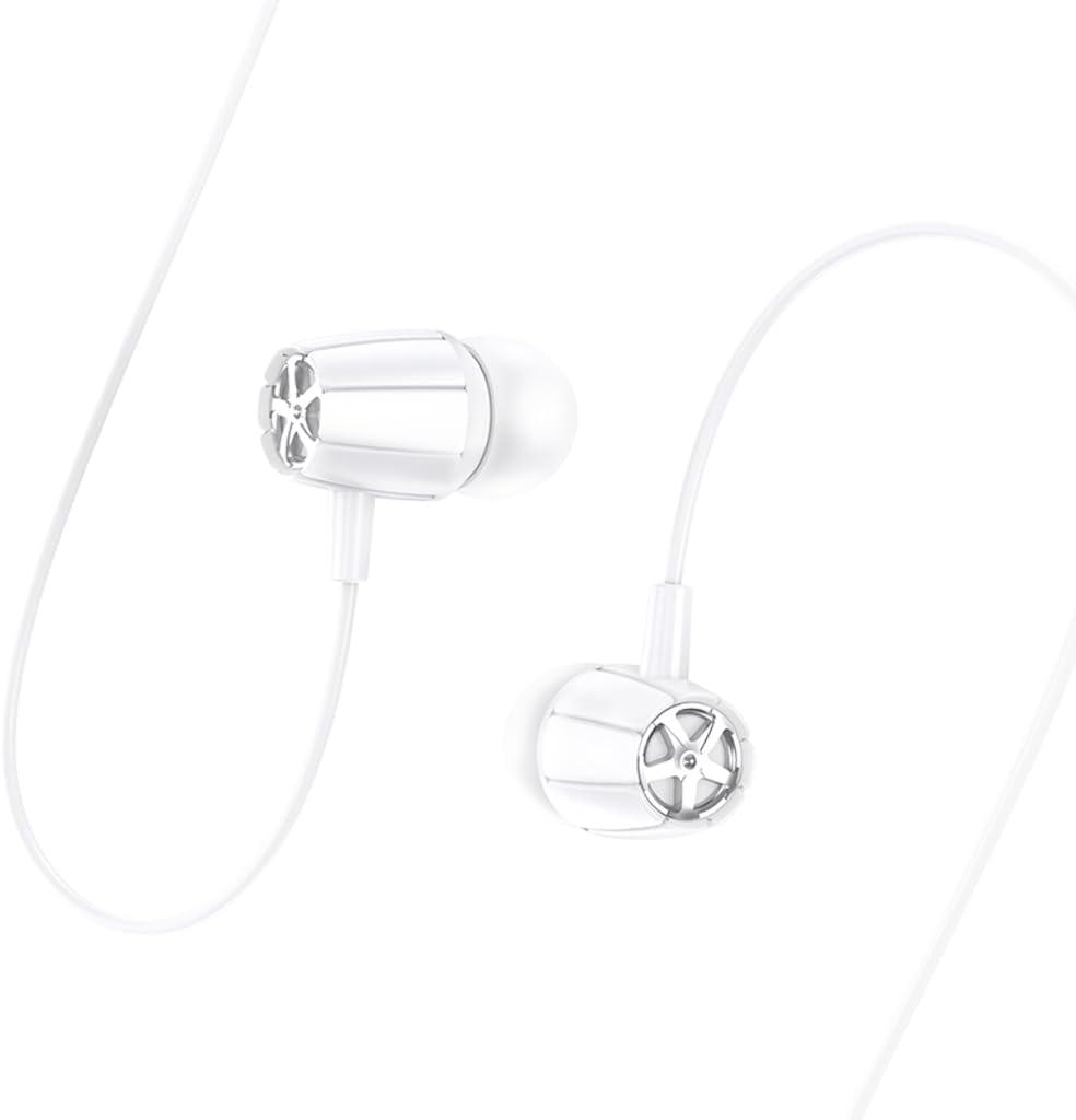 Hoco Universal Wired Earphone with Mic, White - M88