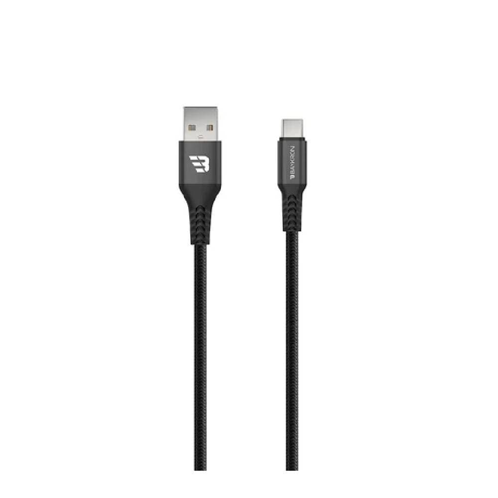 كابل بايكرون بريميوم للشحن والمزامنة بطول 1.2 متر من USB-A إلى USB-C بقوة 3.0 أمبير - أسود