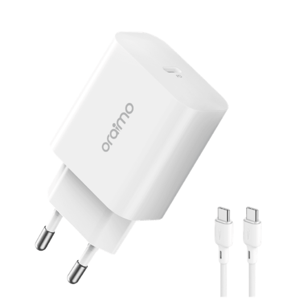 شاحن أورايمو المنزلي من النوع C إلى لايتنينج 20 واط OCW-E106S - أبيض