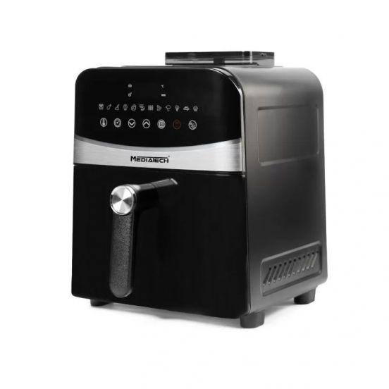 Media Tech Air Fryer, Digital, 6 Liters, 2000 Watts, 2 Heaters - Black, MT-AF50D