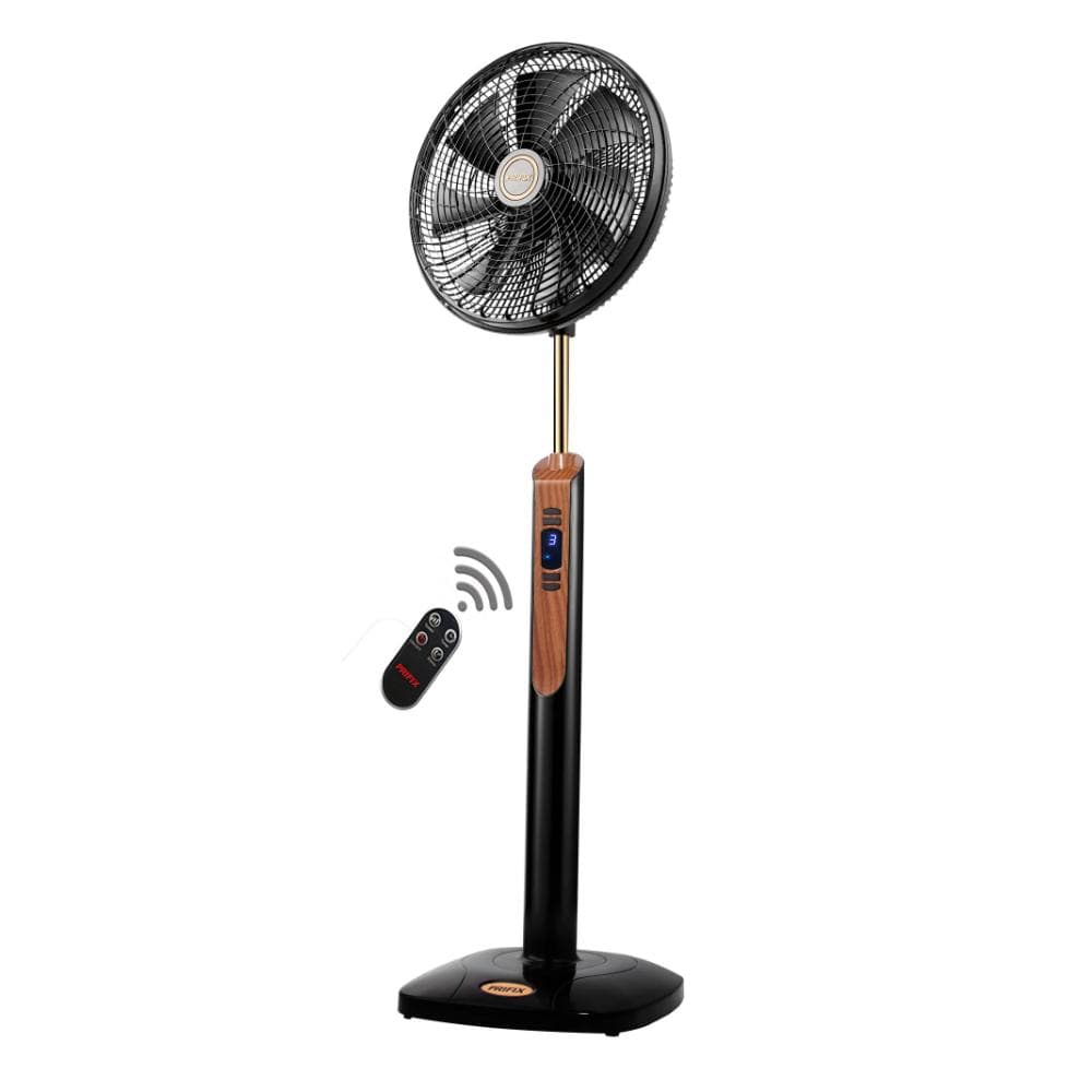 مروحة بريفيكس 17 بوصة مع ريموت ، أسود - SFH 171