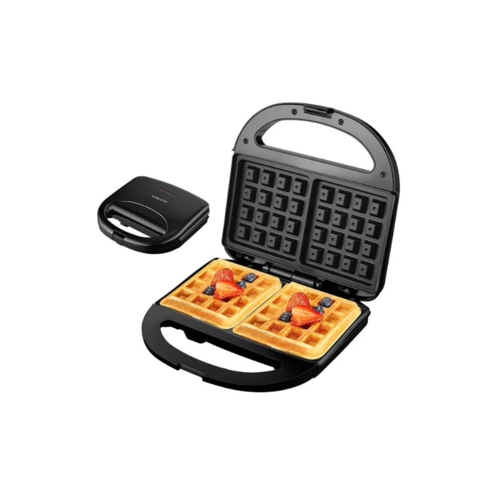 Sokany Waffle Maker, 750W - Silver Black