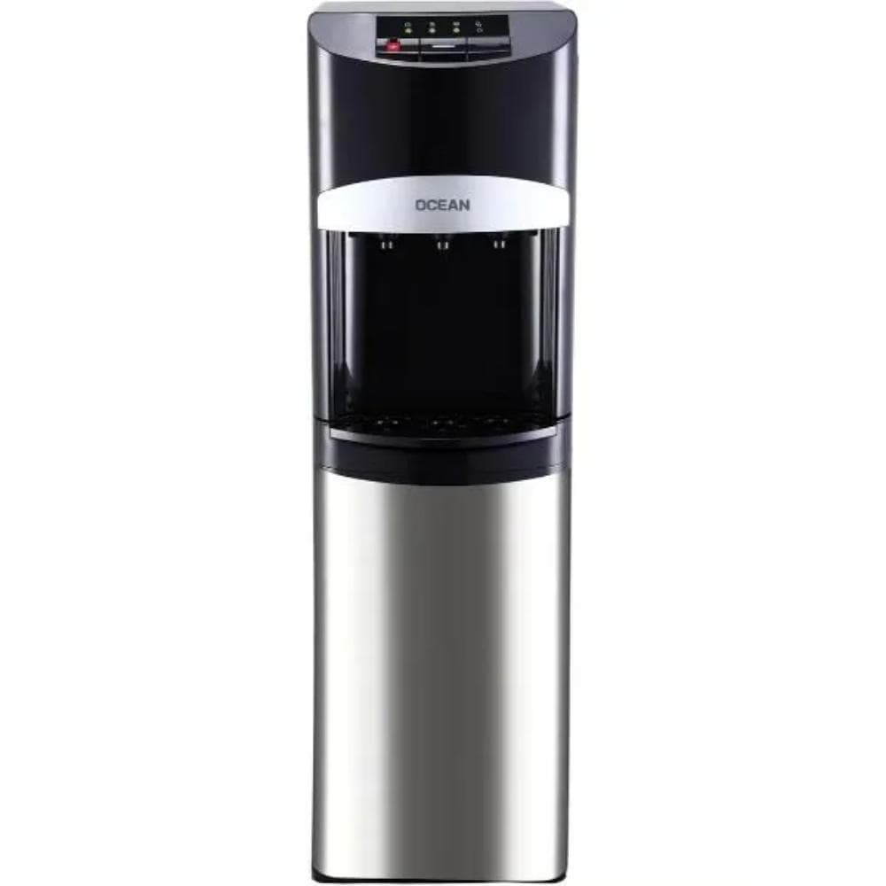  مبرد مياه بارد، ساخن وفاتر اوشن، 3 حنفية، اسود ستانلس ستيل - OCMWD B335