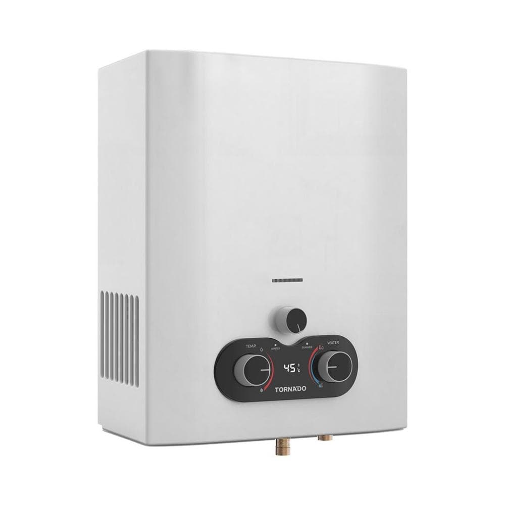 TORNADO Gas Water Heater, 6 L, No Chimney, Natural Gas - White, GHE-MP6SN-W