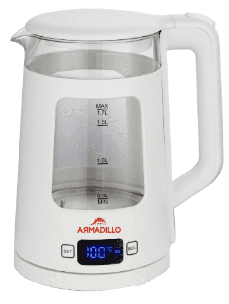 product-Armadillo Glass Kettle Digital 1.7L (1850-2200W) White