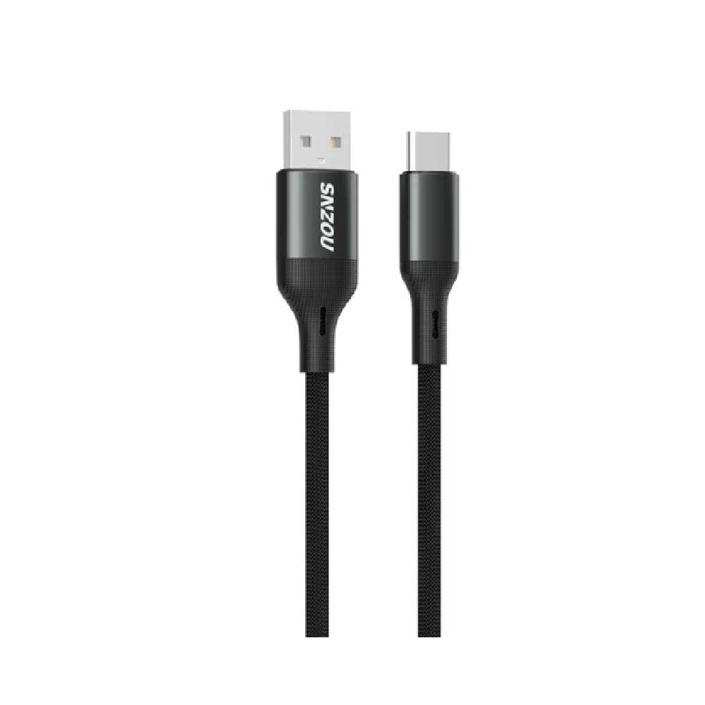 كابل سنزو SN-131 الشحن الذكي 3A USB-A إلى Type-C بطول 1 متر - أسود