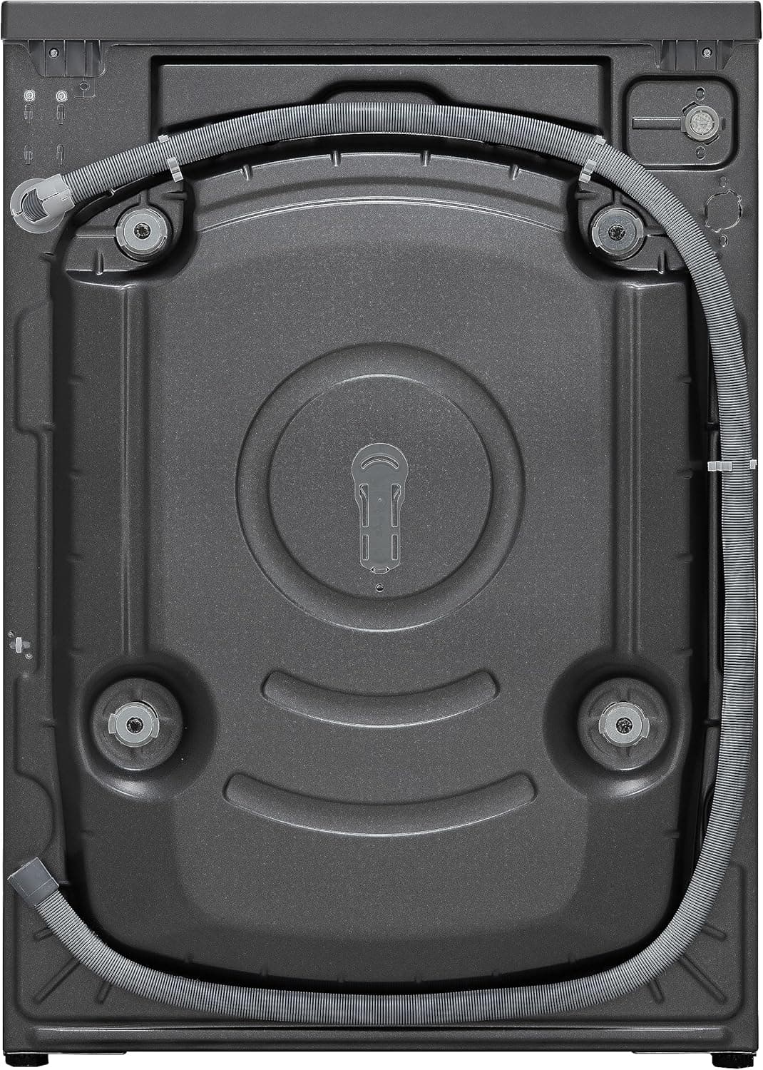 LG F2T2TYM1S.ADSPEEC Washing Machine, Front Load, 12 Speeds, 1200 RPM, 8 kg Capacity- Black