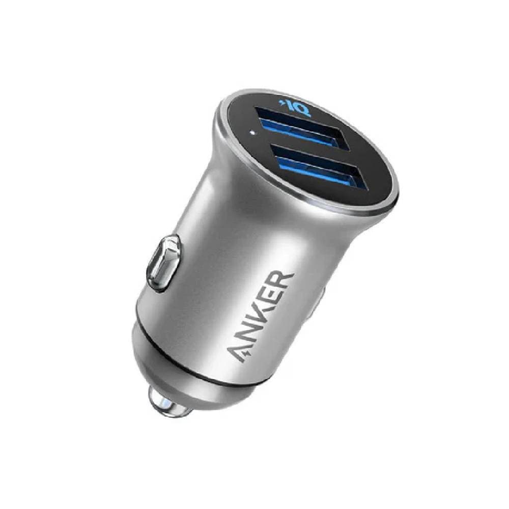 Anker Car Charger 24W, 2 Port Power Drive - Silver
