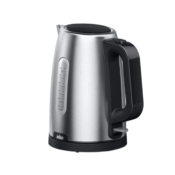 Braun Stainless Steel Kettle, 2200 Watt, 1.7 Liter, 2200 Watt, WK1500 - Black