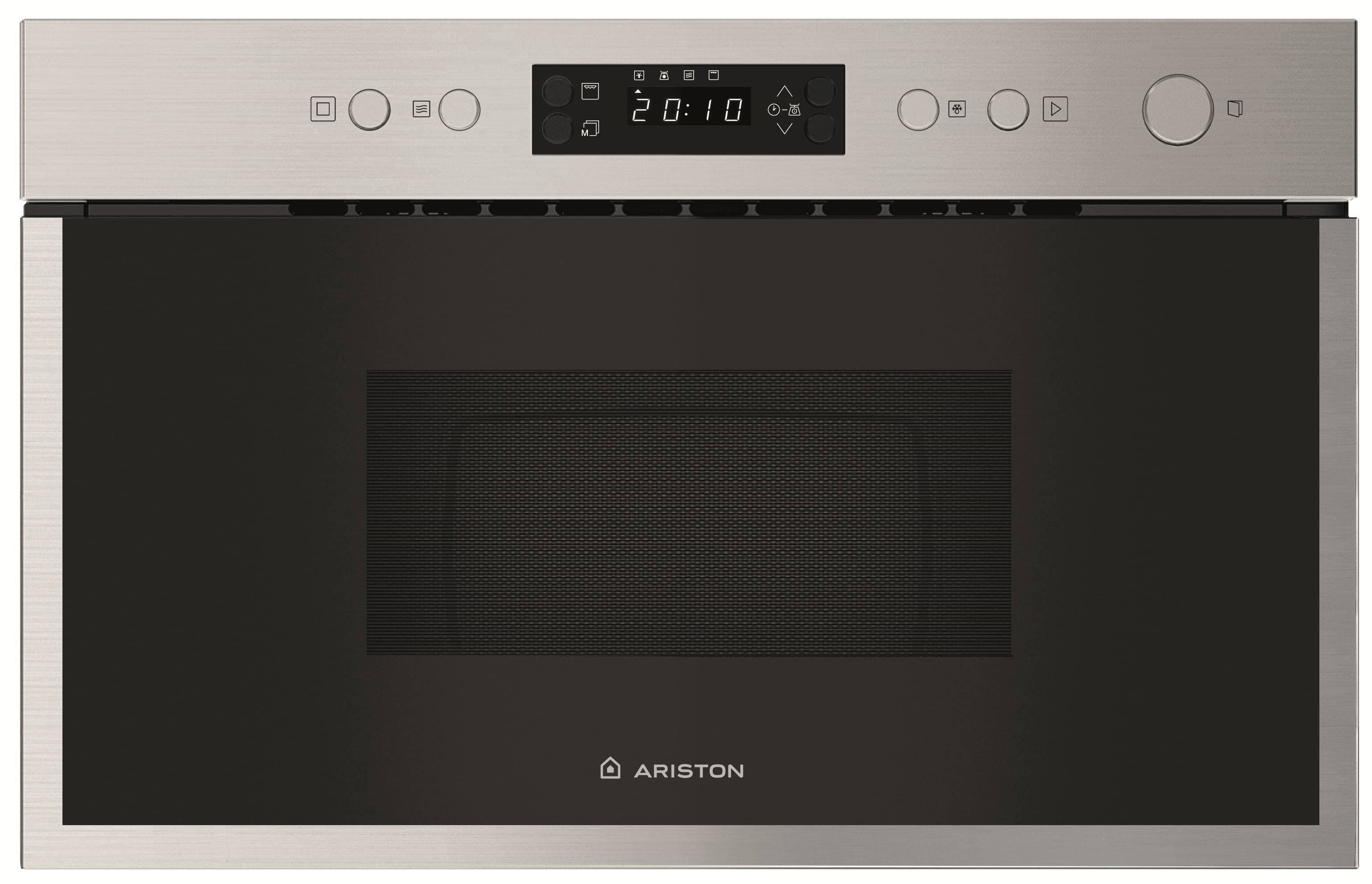 Ariston Built In Microwave Oven with Grill 22 Liter 1700 Watt , Black Silver - AM 212 XA