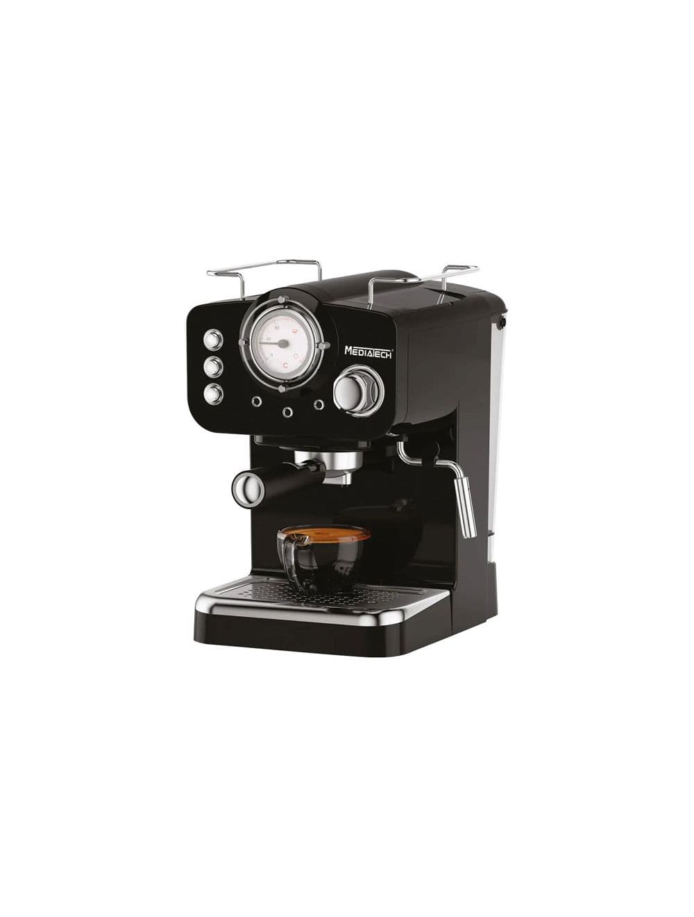 Mediatech | Espresso Coffee Machine, 1100 Watt, 1.2L - Black, MT-CM301