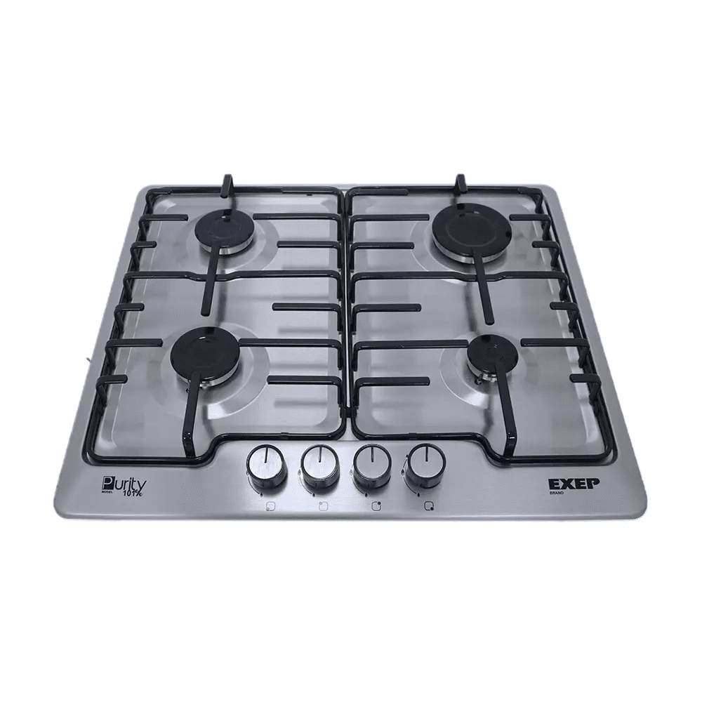 Purity Built-in Gas Cooker, 60 cm, 4 Burners, HPT604S - Silver