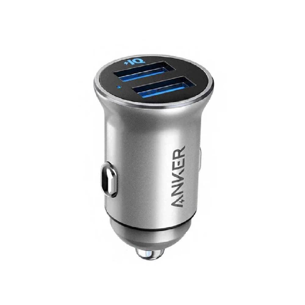 Anker Car Charger 24W, 2 Port Power Drive - Silver
