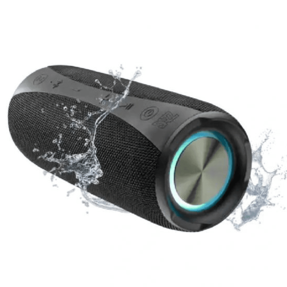 Cellularline Glow Wireless Speaker Waterproof RGB Lights Immersive Sound - Black