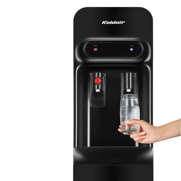 Koldair Slim Water Dispenser 2 Taps Hot and Cold – Black
