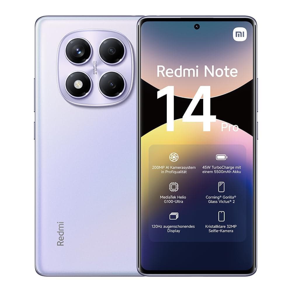 Xiaomi Redmi Note14 pro, 256 GB, 8 GB, 4G, Dual SIM - Purple, 24116RACCG/PUR