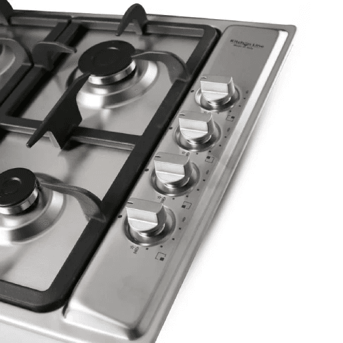 Kitchen Line Built-in Gas Hob, 60 cm, 4 Burners, Heavy Duty, ZP. GN4014 - Silver