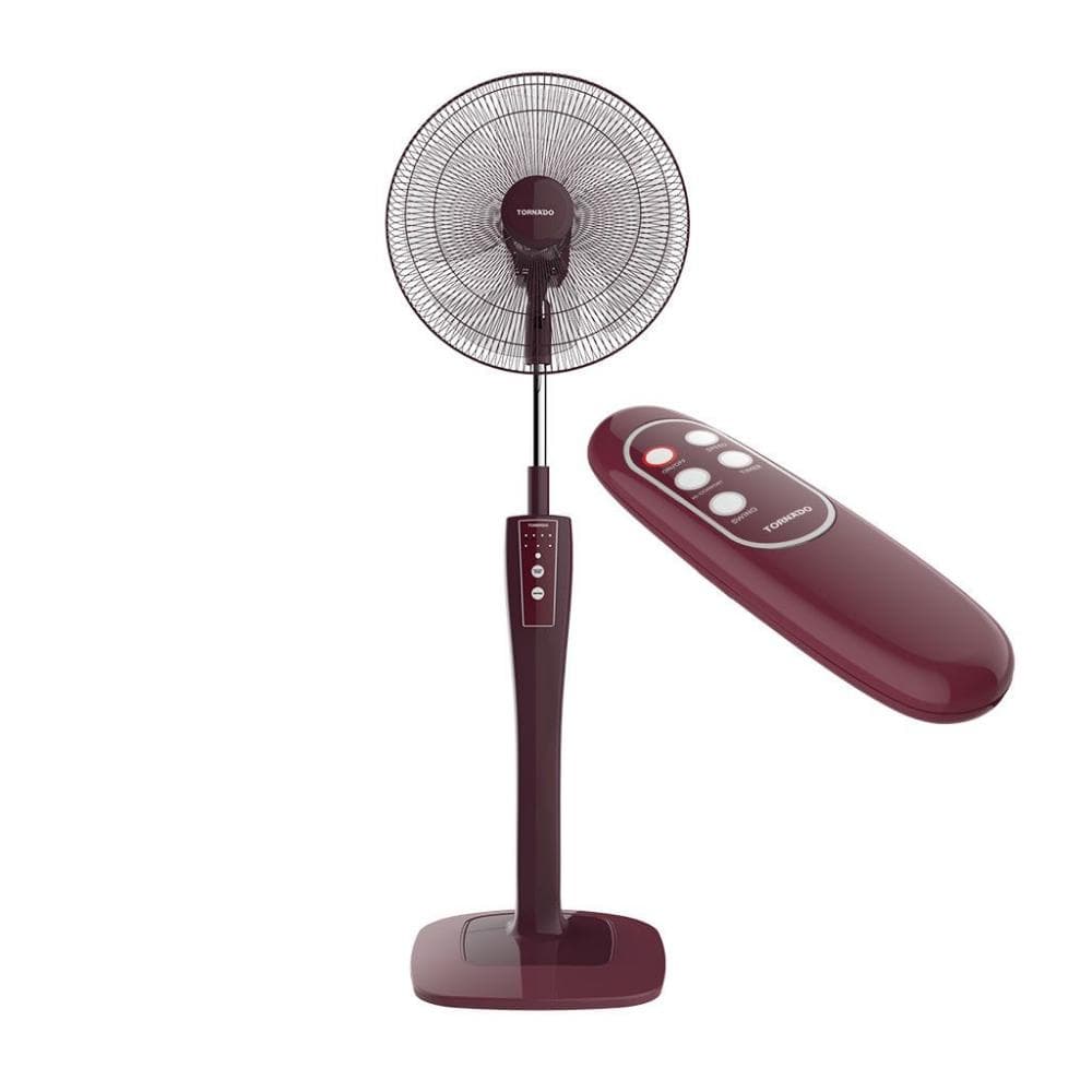 Tornado Stand Fan, 16 Inch, 4 Blades, Remote - Vino, TSF-75RED