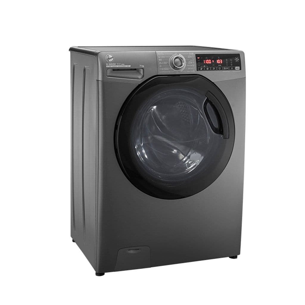 Hoover Automatic Washing Machine, 7 kg, 1100 RPM, Wi-Fi, Inverter, H3WS17TMF3RELA - Dark Silver